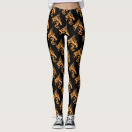 Twister Orange Pony Horse Stallion Steellion Art: Leggings