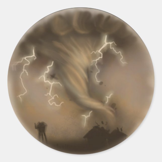 Twister Runder Aufkleber (Vorderseite)