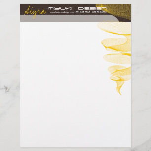 Twister Yellow Modern Designer Template Lethead Briefbogen