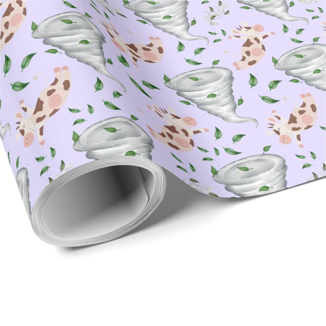 Twisters Tornado Gift Wrapping Paper - Purple Geschenkpapier (Rolleneckpunkt)