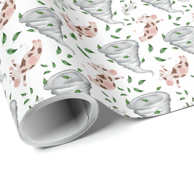 Twisters Tornado Gift Wrapping Paper - White Geschenkpapier (Rolleneckpunkt)