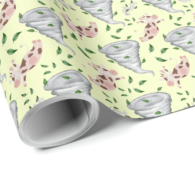 Twisters Tornado Gift Wrapping Paper - Yellow Geschenkpapier (Rolleneckpunkt)