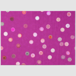 Twisty Polka Dot Spirals Pink Tissue Paper Seidenpapier