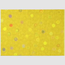 Twisty Polka Dot Spirals Yellow Tissue Paper Seidenpapier