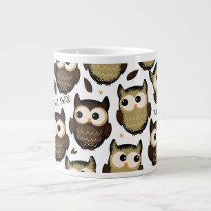 Twit twoo! süßes Eulenmuster. Jumbo-Tasse