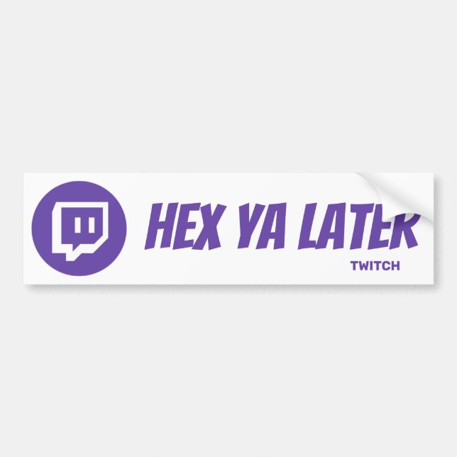 Twitch Tag Autoaufkleber (Vorne)