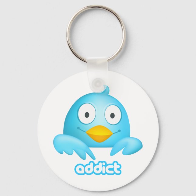 Twitter Addict Schlüsselanhänger (Vorderseite)