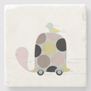 Twitter auf einer Schildkröte Steinuntersetzer