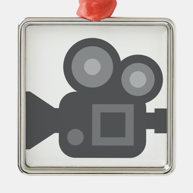 Twitter Emoji - Camera film making Silbernes Ornament (Vorne)