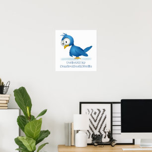 Twitter Folge mir @ Deinen Benutzernamen Poster
