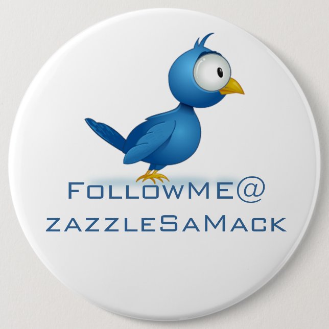 Twitter folgen Sie mir bei Ihrem Benutzernamen Button (Vorderseite)