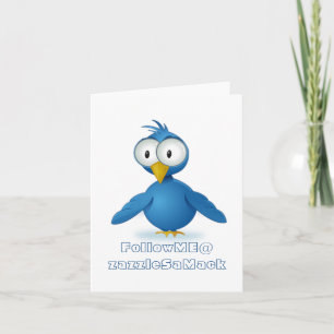 Twitter Folgen Sie mir bei Ihrem Benutzernamen Vie Dankeskarte