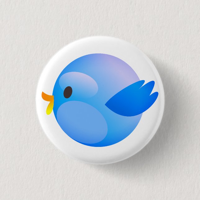 Twitter, Getweetet, Vogel Button (Vorderseite)