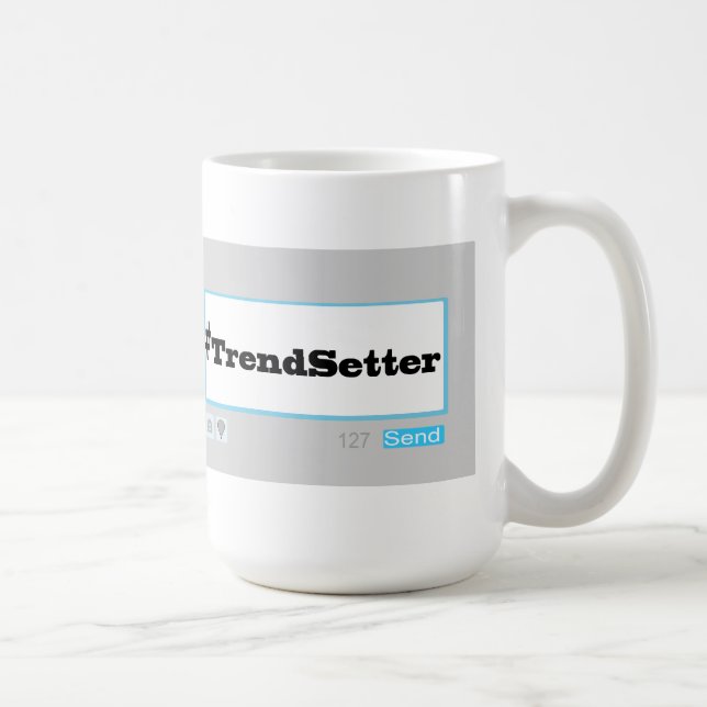 Twitter Hashtag # Trendsetter Kaffeetasse (Rechts)