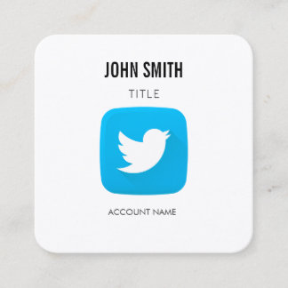 Twitter Icon Logo Editor PROFILE Quadratische Visitenkarte