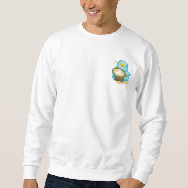 Twitter-Kaffee-Vogel Sweatshirt (Vorderseite)