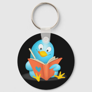 Twitter-Manie - Twitter-Vogel-Lesung Schlüsselanhänger