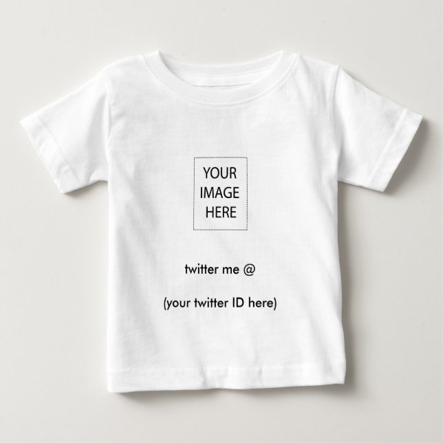 Twitter me @ (Ihre Twitter-ID hier) The MUSEUM Baby T-shirt (Vorderseite)