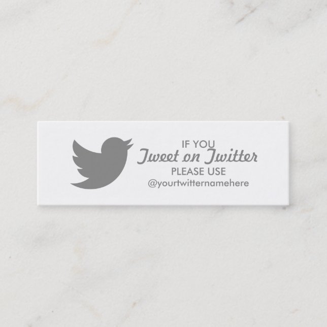 Twitter Mini Visitenkarte (Vorderseite)