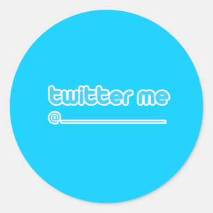 Twitter @ runder aufkleber