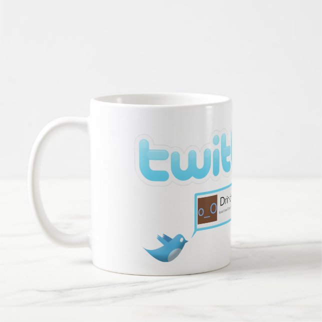 Twitter "trinkender Tee " Tasse (Links)