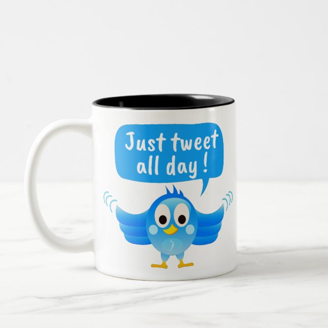 Twitter Zweifarbige Tasse (Links)