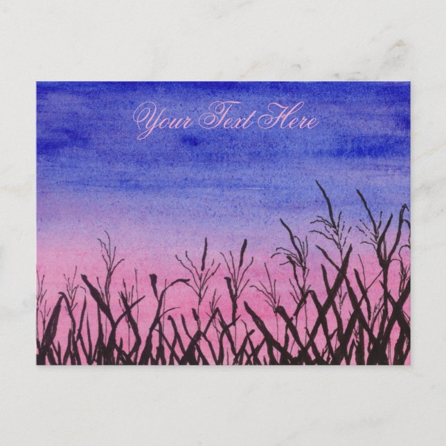 Twlight Cornfield Postkarte (Vorderseite)