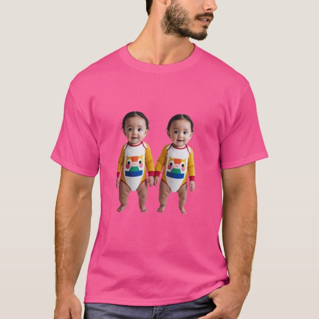 Two adorable, identical twin girls T-Shirt (Vorderseite)