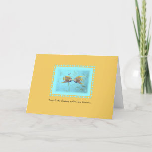 TWO Angelfish Whimsical Romantic Card Karte