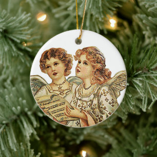 Two Beautful Angels Keramik Ornament