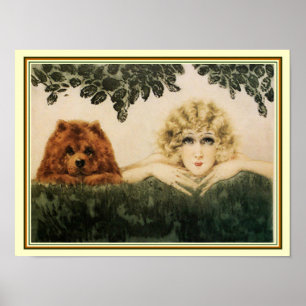 "Two Beauties" von Louis Icart 30,5 x 40,6 cm Poster