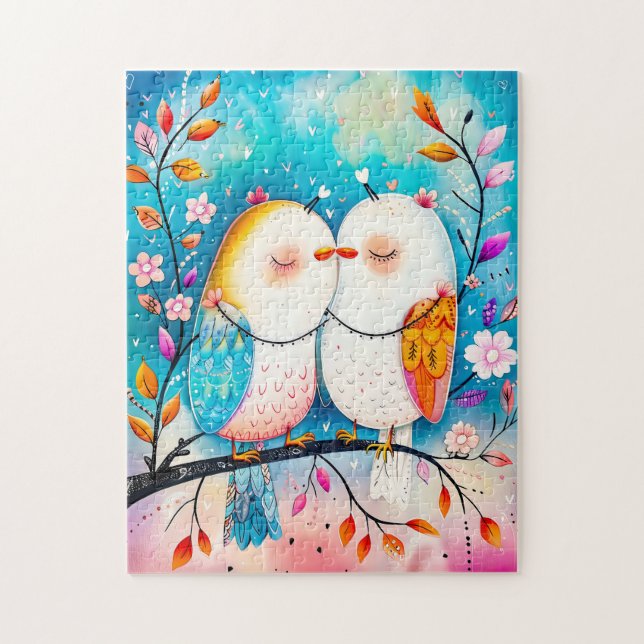 Two Birds in Love on a Branch Puzzle (Vertikal)