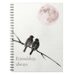 Two Birds Sumi-E | Friendship, Always | Notebook Notizblock