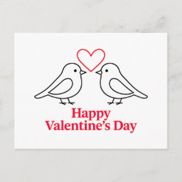 Two Birds with Heart – Valentine’s Day Card Design Postkarte