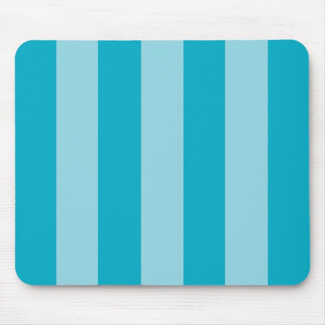 Two Blue Hues Striped  Mousepad (Vorne)