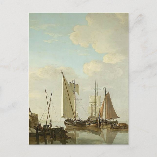 Two Boeis und Cat under Sail von Jacob van Strij Postkarte (Vorderseite)