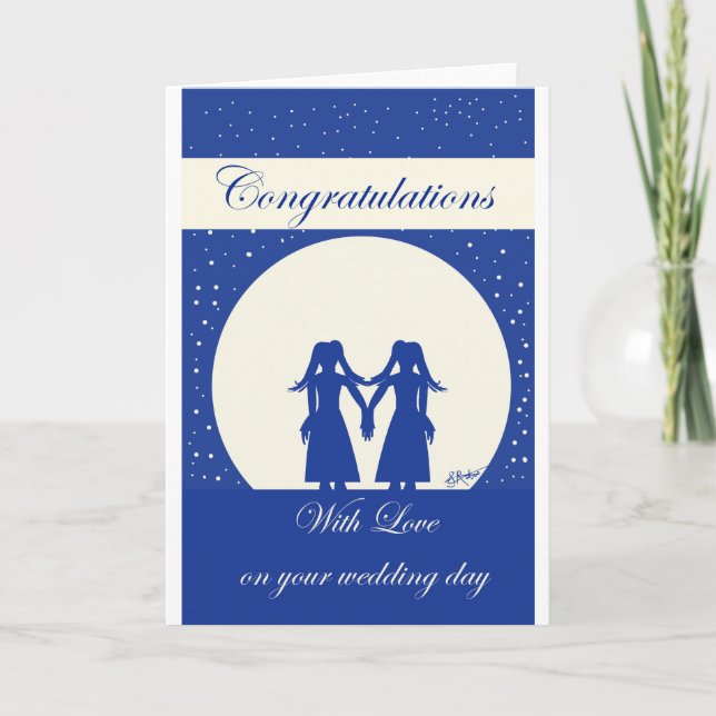 Two Brides Wedding Card - Glückwunsch Karte (Vorderseite)