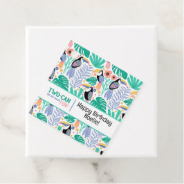TWO-CAN (Toucan) Tropischer Geburtstag Geschenkanhänger