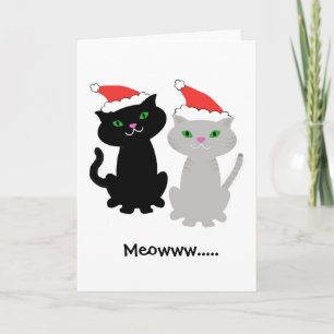 Two Cats Christmas Card Feiertagskarte