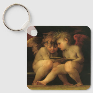 Two Cherubs Reading by Rosso Fiorentino, Angels Schlüsselanhänger