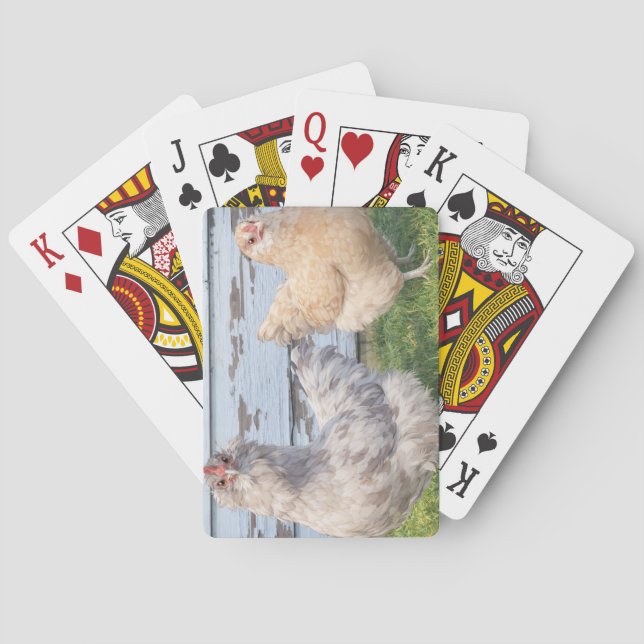 Two Chickens Poker Cards – Cute Farm Animal Play Spielkarten (Rückseite)
