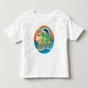 Two Cool! 2. Geburtstags-Surfing-Dinosaurier-Party Kleinkind T-shirt