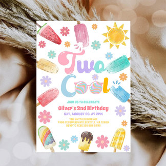 Two Cool Ice Cream Birthday Invitation Einladung