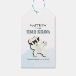 Two Cool Winter Polar Bear dabbing 2nd bday Geschenkanhänger