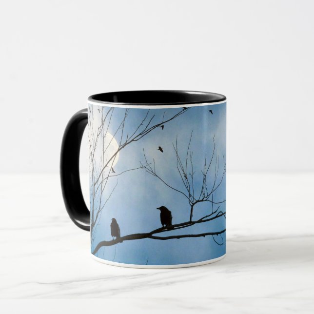 Two Crows On A Branch Tasse (Vorderseite Links)
