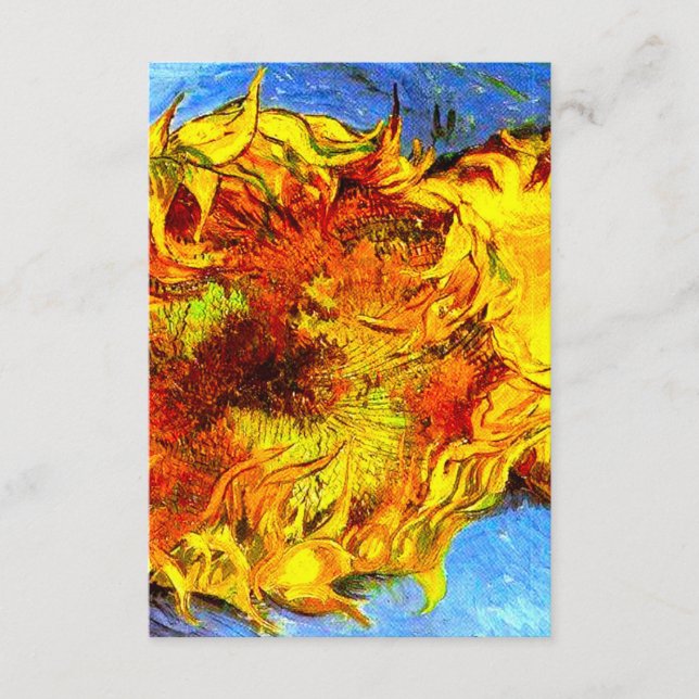 Two Cut Sunflowers Van Gogh Begleitkarte (Vorderseite)