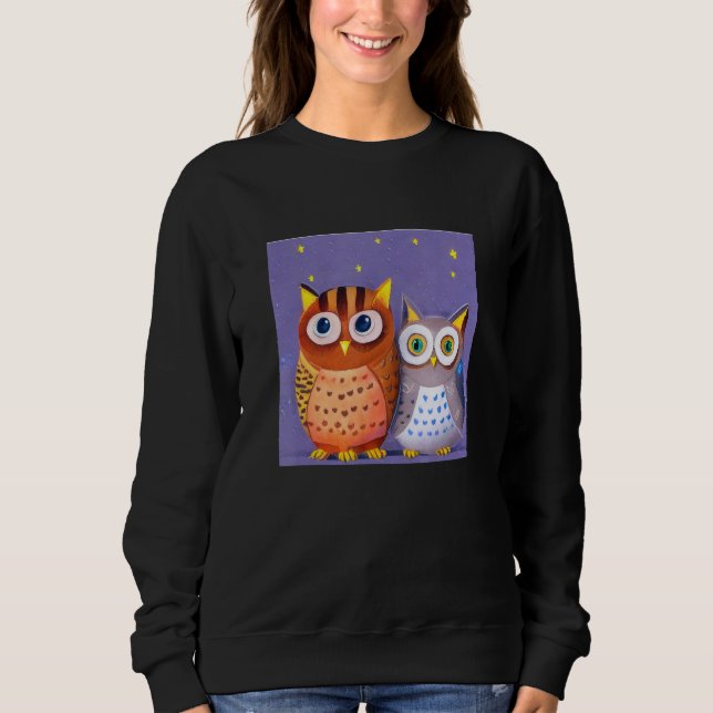 Two cute Owls Sweatshirt (Vorderseite)