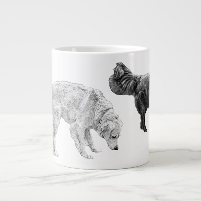 Two-Dog Sniffari in Fine Grain Jumbo-Tasse (Vorderseite)
