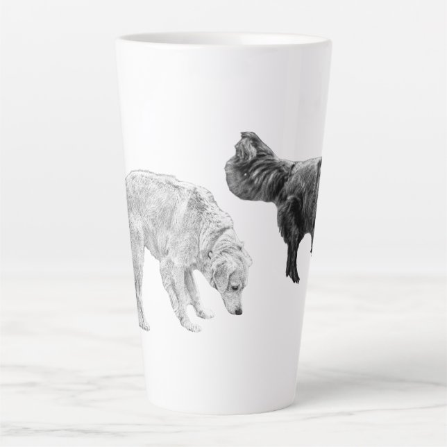 Two-Dog Sniffari in Fine Grain Milchtasse (Vorderseite)