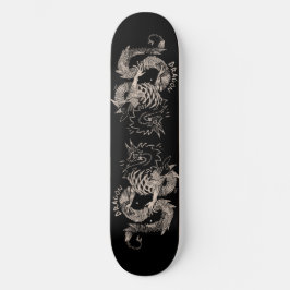 Two dragon sketch skateboard